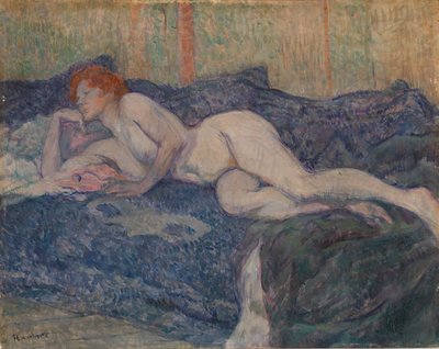 Nudo sdraiato su un divano da Henri de Toulouse Lautrec