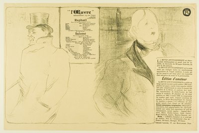 Oscar Wilde e Romain Coolus—Programma per Raphaël e Salomé da Henri de Toulouse Lautrec