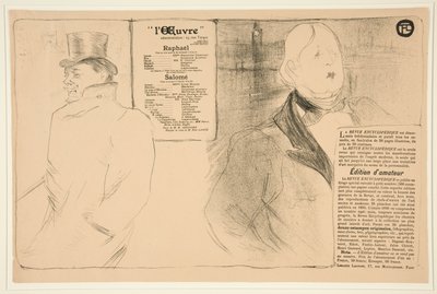 Oscar Wilde e Romain Coolus da Henri de Toulouse Lautrec
