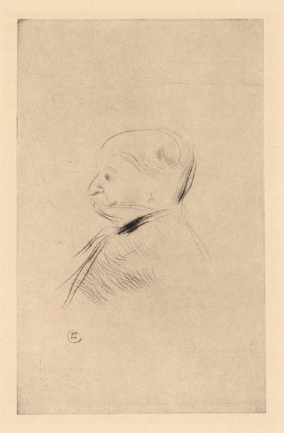 Ritratto di un uomo, 1898 stampato 1927 da Henri de Toulouse Lautrec