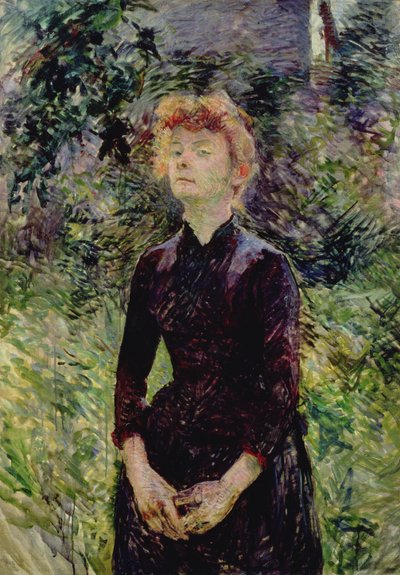 Ritratto di una donna, possibilmente la comica francese Yvette Guilbert (c.1869-1944), 1888 da Henri de Toulouse Lautrec