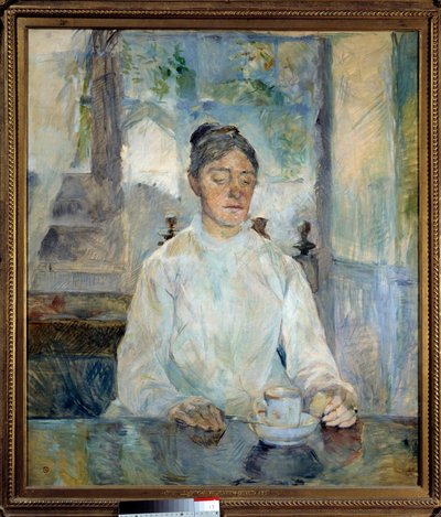Ritratto della contessa di Toulouse Lautrec che fa colazione da Henri de Toulouse Lautrec