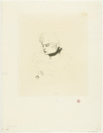 Ritratto di Mademoiselle Pois Vert da Henri de Toulouse Lautrec