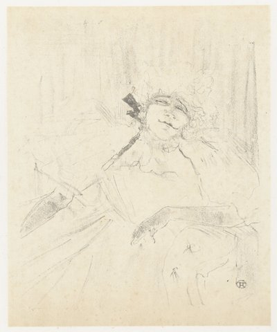 Ritratto di Yvette Guilbert in poltrona sul palco da Henri de Toulouse Lautrec
