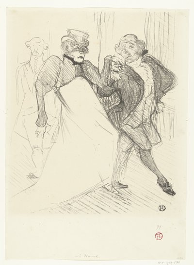 Ritratto degli attori Gabrielle Rejane e Felix Galipaux nella commedia Madame Sans-Gêne da Henri de Toulouse Lautrec