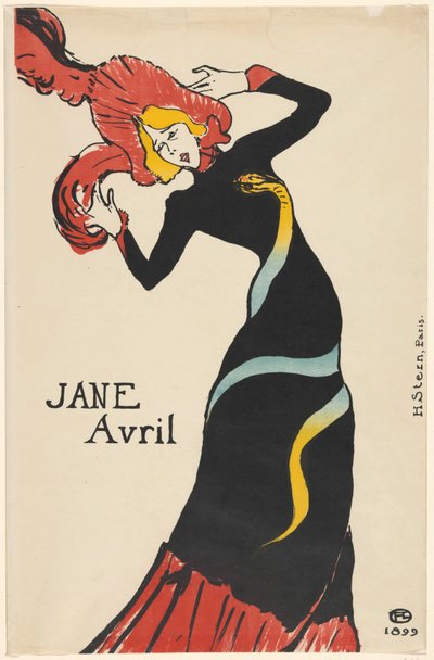 Ritratto della ballerina Jane Avril (Jeanne Beaudon) da Henri de Toulouse Lautrec