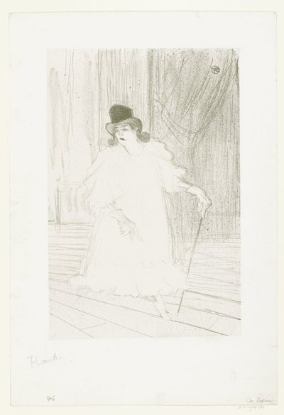 Ritratto della cantante Cecy Loftus sul palco del teatro da Henri de Toulouse Lautrec