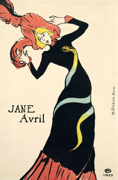 Poster per Jane Avril, 1899 da Henri de Toulouse Lautrec