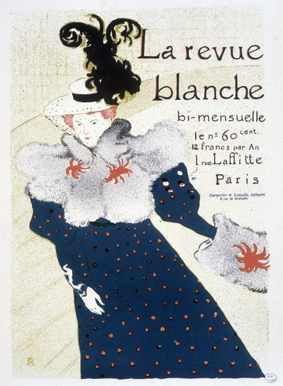 Poster per La Revue blanche realizzato da Henri de Toulouse-Lautrec nel 1895 da Henri de Toulouse Lautrec