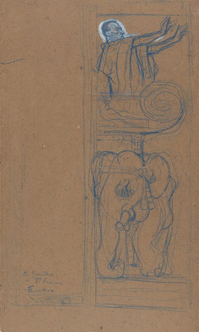 Progetto preliminare per il manifesto di Le Chariot de Terre Cuite, 1894 da Henri de Toulouse Lautrec