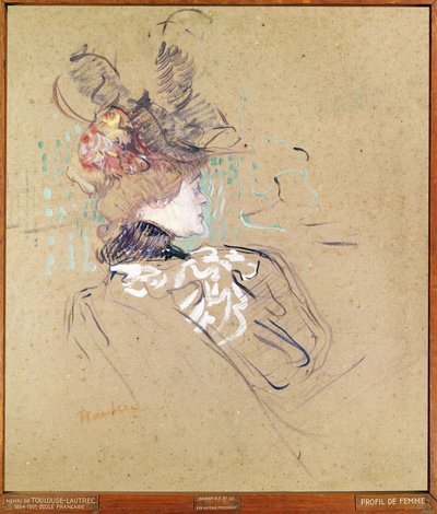 Profilo di una donna, 1896 da Henri de Toulouse Lautrec