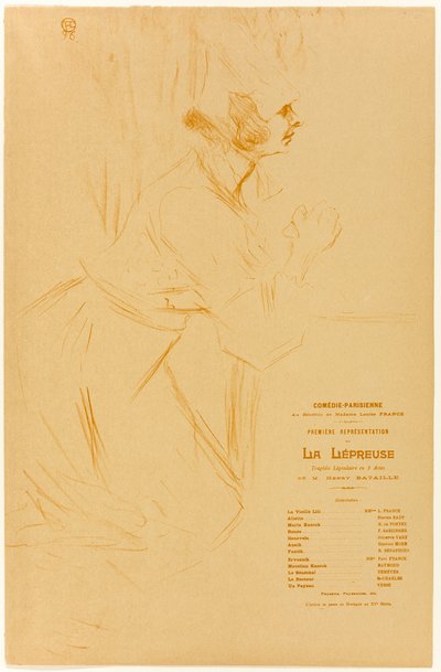 Programma per La Lépreuse da Henri de Toulouse Lautrec