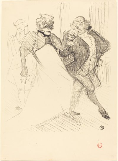 Réjane e Galipaux in Madame Sans-Gêne, 1894 da Henri de Toulouse Lautrec