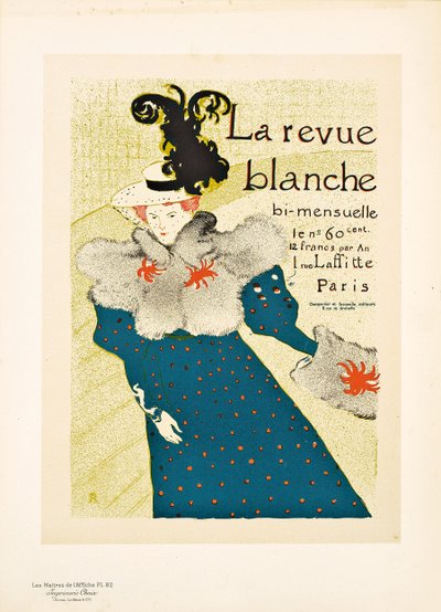 Riproduzione di un Poster Pubblicitario "La Revue Blanche" da Henri de Toulouse Lautrec