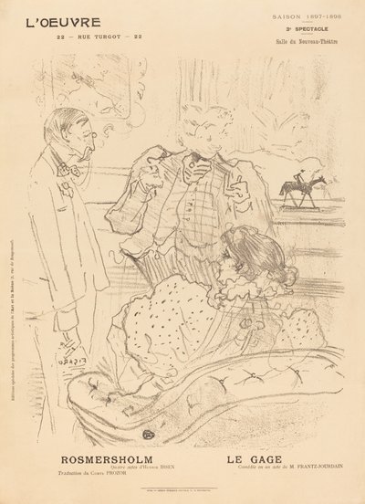 Rosmersholm, Le Gage, 1897 da Henri de Toulouse Lautrec