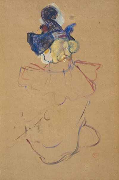 Donna seduta di spalle - Studio per Al Moulin Rouge, 1892 da Henri de Toulouse Lautrec