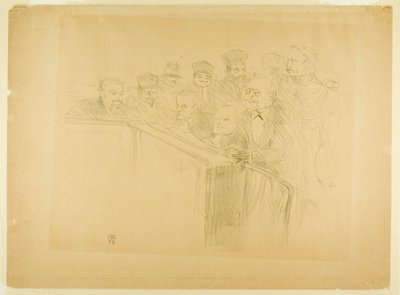 Il processo di Arton (prima tavola) da Henri de Toulouse Lautrec
