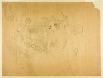 Il processo Arton (terza tavola) da Henri de Toulouse Lautrec