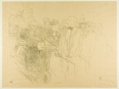 Il processo Arton, Ribot testimonia (seconda lastra) da Henri de Toulouse Lautrec