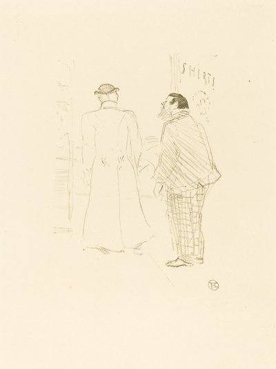 Il primo venditore di Jourdan e Brown da Henri de Toulouse Lautrec