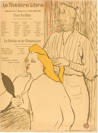 Il parrucchiere - Programma per il Théâtre-Libre da Henri de Toulouse Lautrec