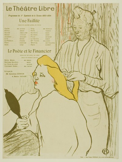 Il parrucchiere, Programma per il Théâtre Libre da Henri de Toulouse Lautrec
