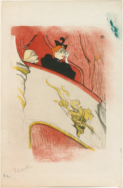 La loggia con la maschera dorata da Henri de Toulouse Lautrec