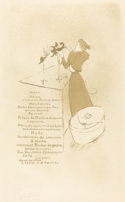 La modista - Renée Vert da Henri de Toulouse Lautrec