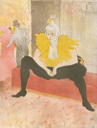 La clownessa seduta Mademoiselle Cha-u-ka-o dalla serie Elles, 1896 da Henri de Toulouse Lautrec