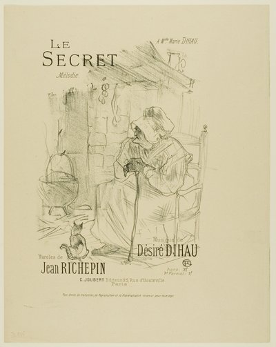 Il Segreto, da Mélodies de Désiré Dihau da Henri de Toulouse Lautrec