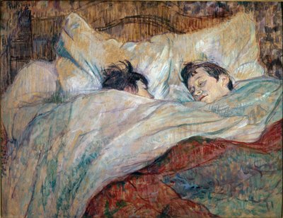 Il letto. Due bambini che dormono da Henri de Toulouse Lautrec
