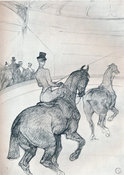 Cavaliere acrobatico che guida in tandem, c. 1899, 1934 da Henri de Toulouse Lautrec