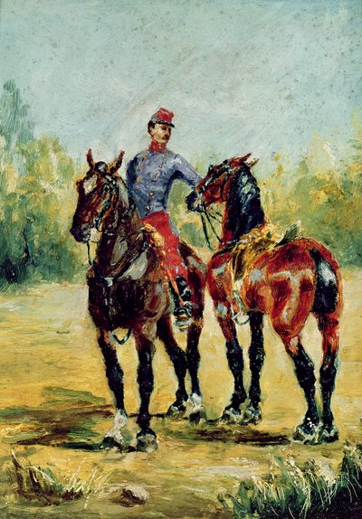 Due cavalli e un groom, 1880 da Henri de Toulouse Lautrec