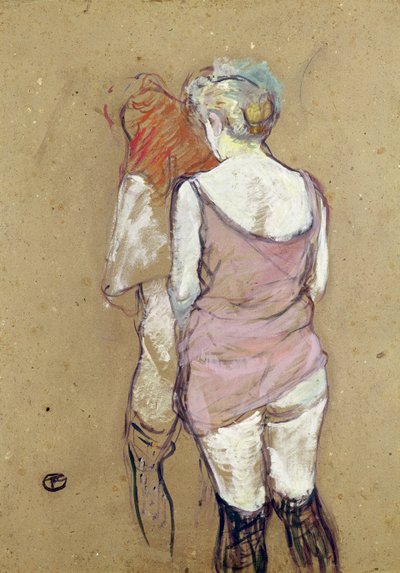 Due donne semi-nude alla Maison de la Rue des Moulins da Henri de Toulouse Lautrec