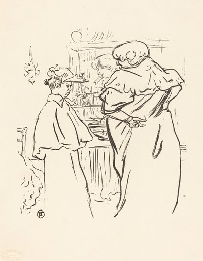 Due donne davanti a uno specchio da Henri de Toulouse Lautrec