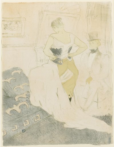 Donna che aggiusta il corsetto, 1896 da Henri de Toulouse Lautrec