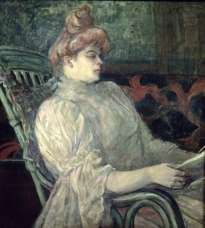 Donna che legge da Henri de Toulouse Lautrec