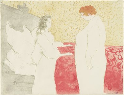 Donna a Letto, Profilo, Alzandosi, tavola otto da Elles da Henri de Toulouse Lautrec