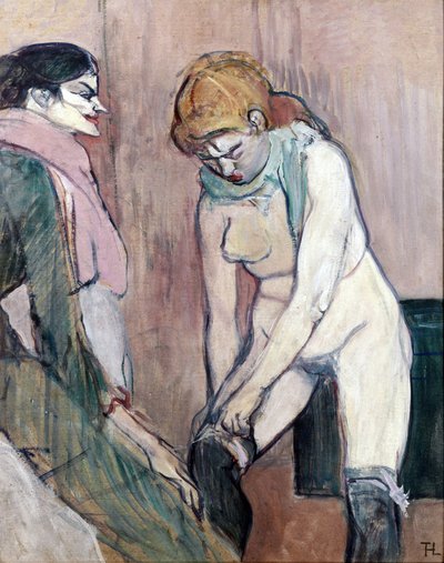 Donna che si tira su le calze da Henri de Toulouse Lautrec