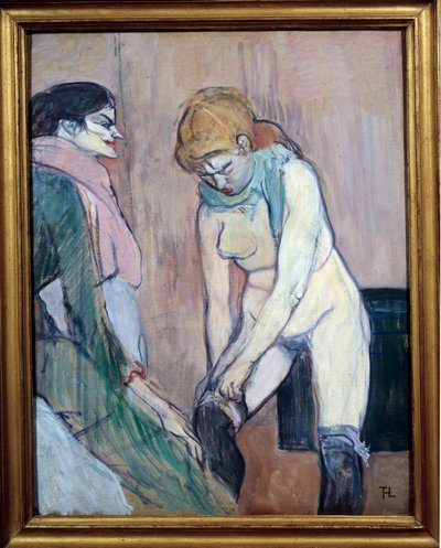Donna che si tira su le calze da Henri de Toulouse Lautrec