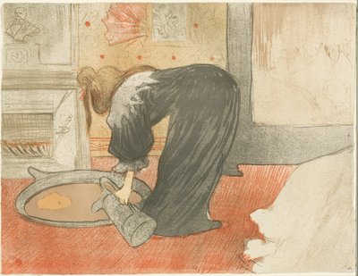 Donna con una tinozza, tavola quattro da Elles da Henri de Toulouse Lautrec
