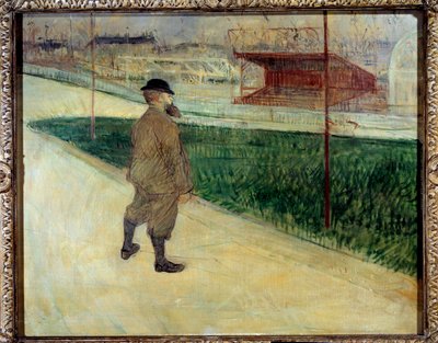 Scrittore Paul Tristan detto Tristan Bernard al velodromo Buffalo da Henri de Toulouse Lautrec