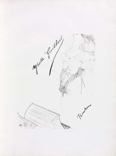 Yvette Guilbert-Serie Inglese: Frontespizio da Henri de Toulouse Lautrec