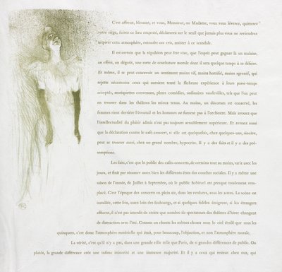 Yvette Guilbert - Serie Francese: N. 3 da Henri de Toulouse Lautrec
