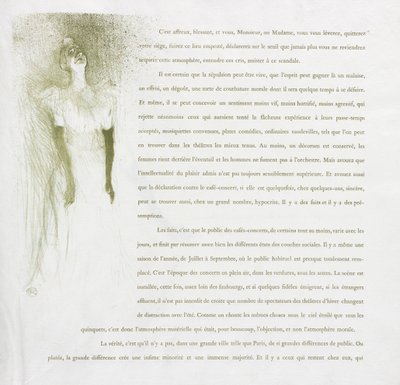 Yvette Guilbert-Serie Francese: No. 3, 1894 da Henri de Toulouse Lautrec