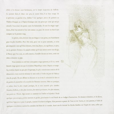 Yvette Guilbert - Serie Francese: N. 5 da Henri de Toulouse Lautrec