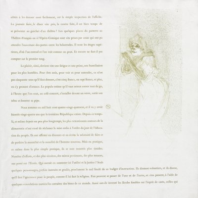 Yvette Guilbert, Serie Francese: No. 5, 1894 da Henri de Toulouse Lautrec