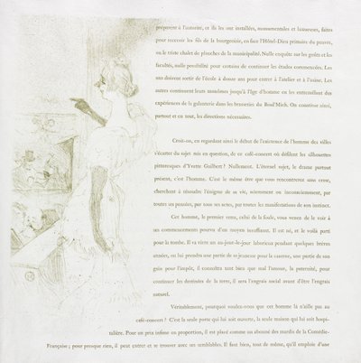 Yvette Guilbert - Serie Francese: N. 6 da Henri de Toulouse Lautrec