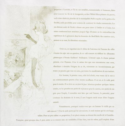 Yvette Guilbert-Serie Francese: No. 6, 1894 da Henri de Toulouse Lautrec