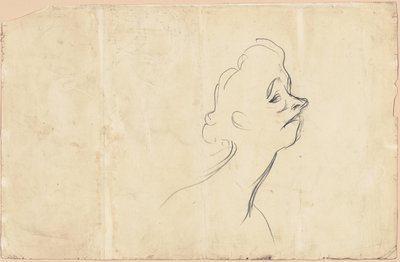 Yvette Guilbert (recto) Studio a tre quarti di Yvette Guilbert (verso) da Henri de Toulouse Lautrec